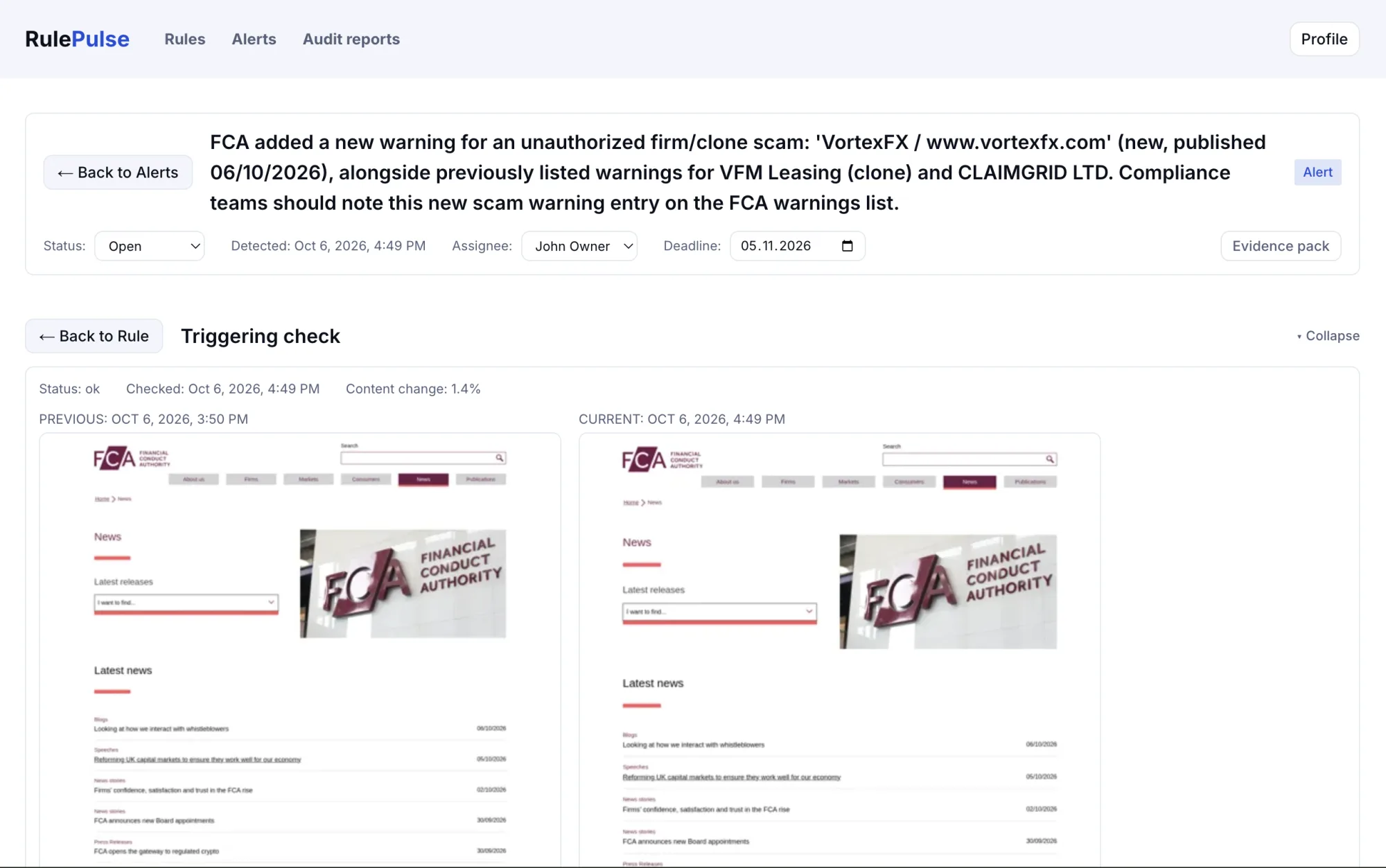 Task assignment panel